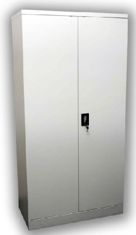 Stationery Cabinets Light grey Steel Stationery Cabinet with doors closed