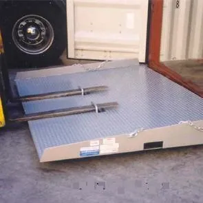 Grey coloured guide shipping ramp for sale with side guides.